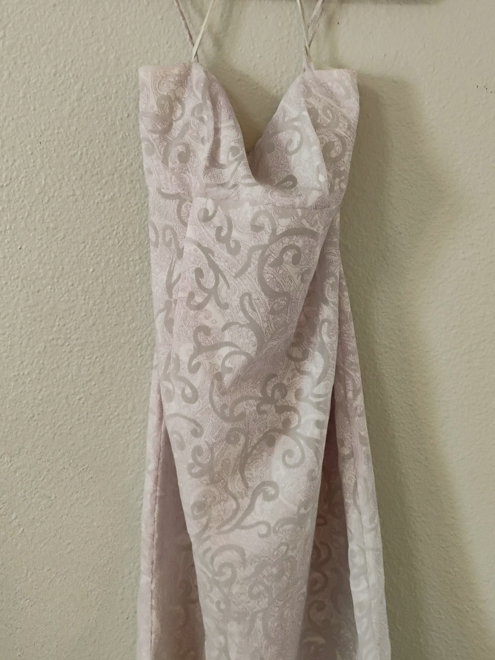 Banana Republic Light Pink Paisley Maxi Dress Made In Italy Size 6